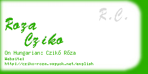 roza cziko business card