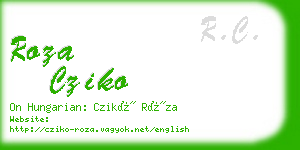 roza cziko business card